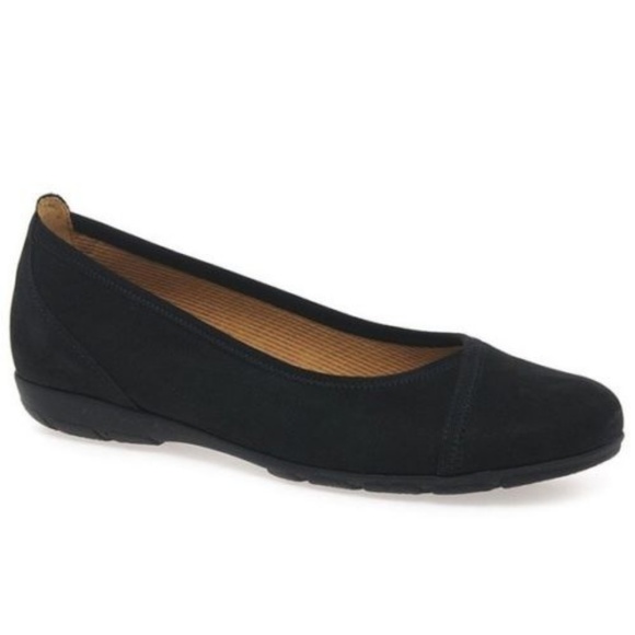 gabor black flat shoes